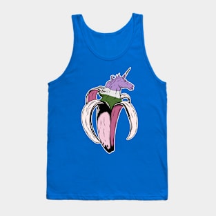 Genderqueer Unicorn Banana LGBT Pride Flag Tank Top